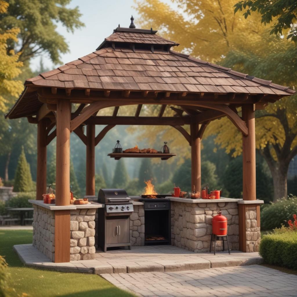 Устройство, материалы и правила безопасности барбекю-комплекса для беседки - изображение 3